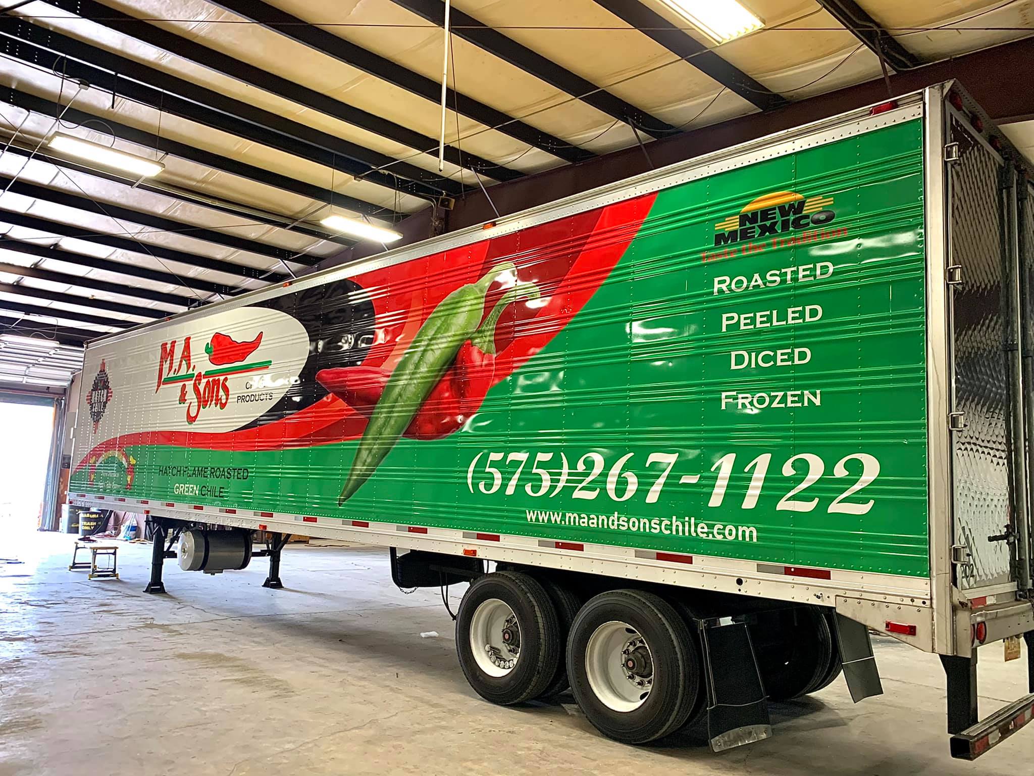 MA Sons semi-trailer wrap