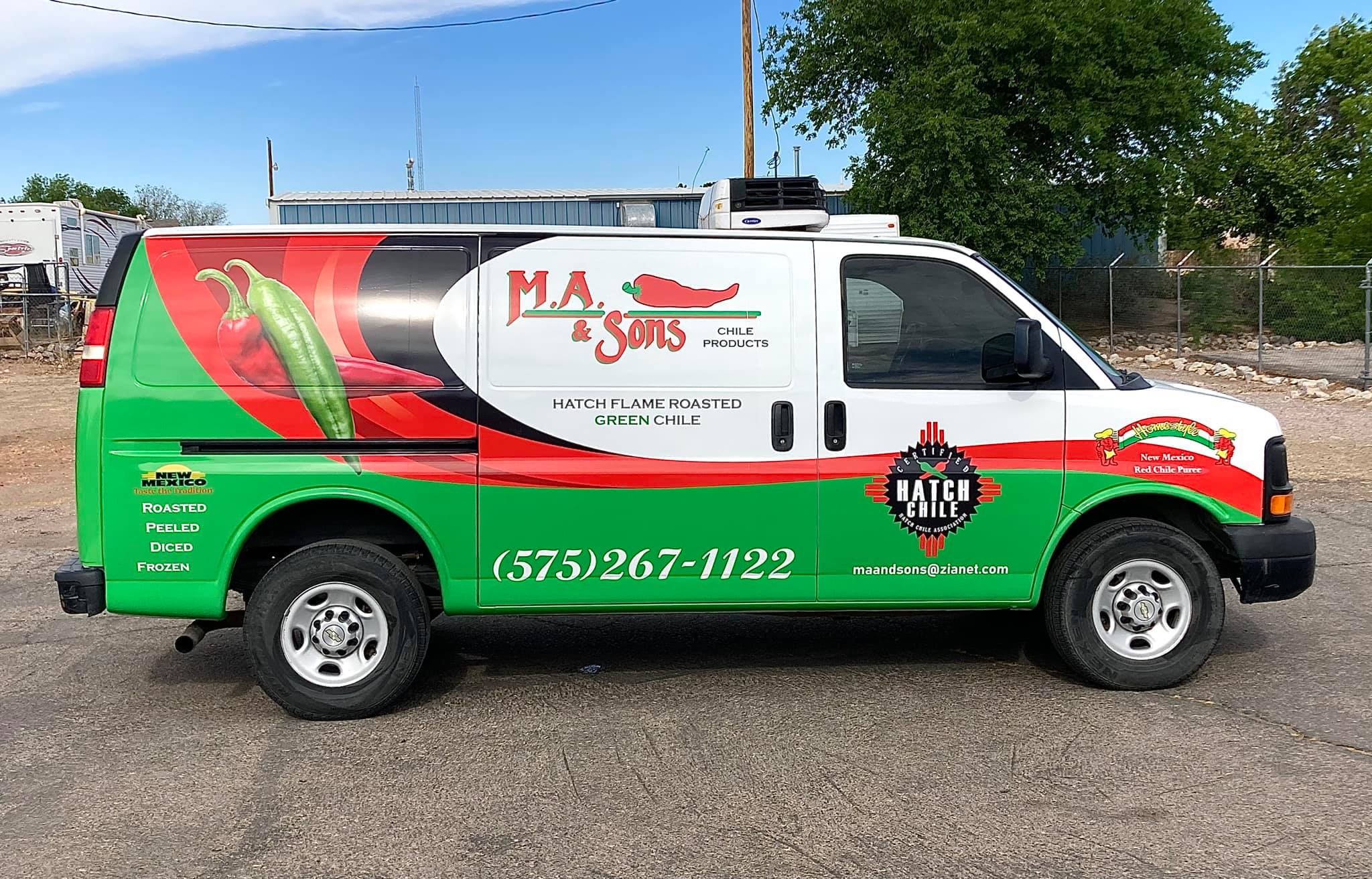 MA Sons cargo van full wrap
