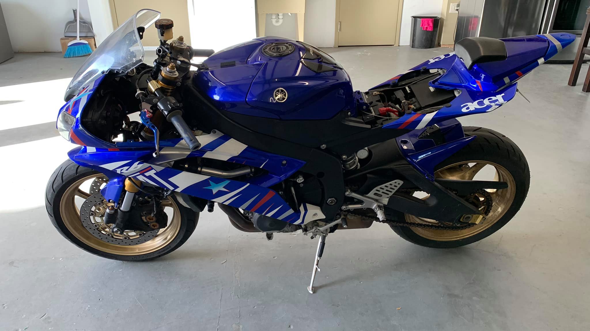 Motorcycle detail before