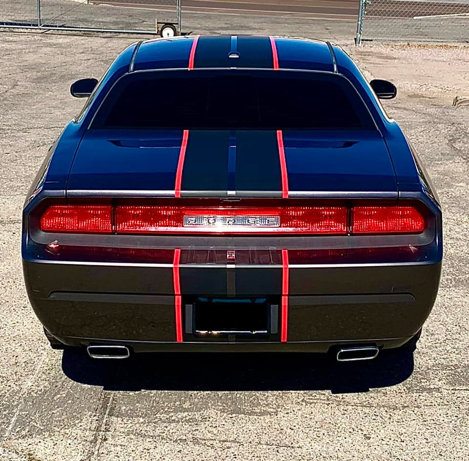 Dodge stripes view